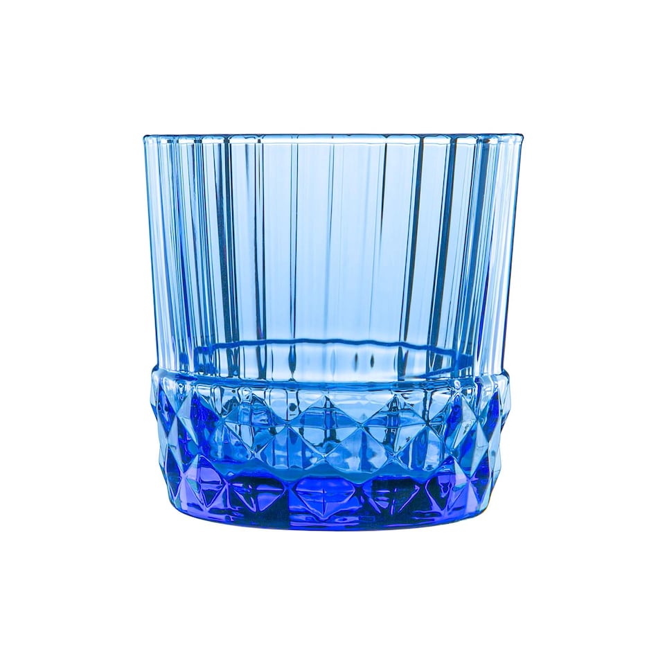 image 1 of Bormioli Rocco America '20s Water Glasses - 300ml - Sapphire Blue - Pack of 6 | Blue | Sapphire Blue