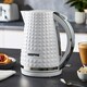 image 2 of GEEPAS 4 Slice Bread Toaster & 1.7L Cordless Electric Kettle Combo Set with Textured Design – White White