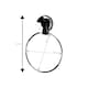 image 5 of Showerdrape Suctionloc Chrome Suction Wall Mounted Towel Ring with Mounting Disc | Silver | 1