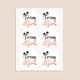 image 3 of Team Girl Bunny Gender Reveal Round Stickers 88mm - Sheet of 6