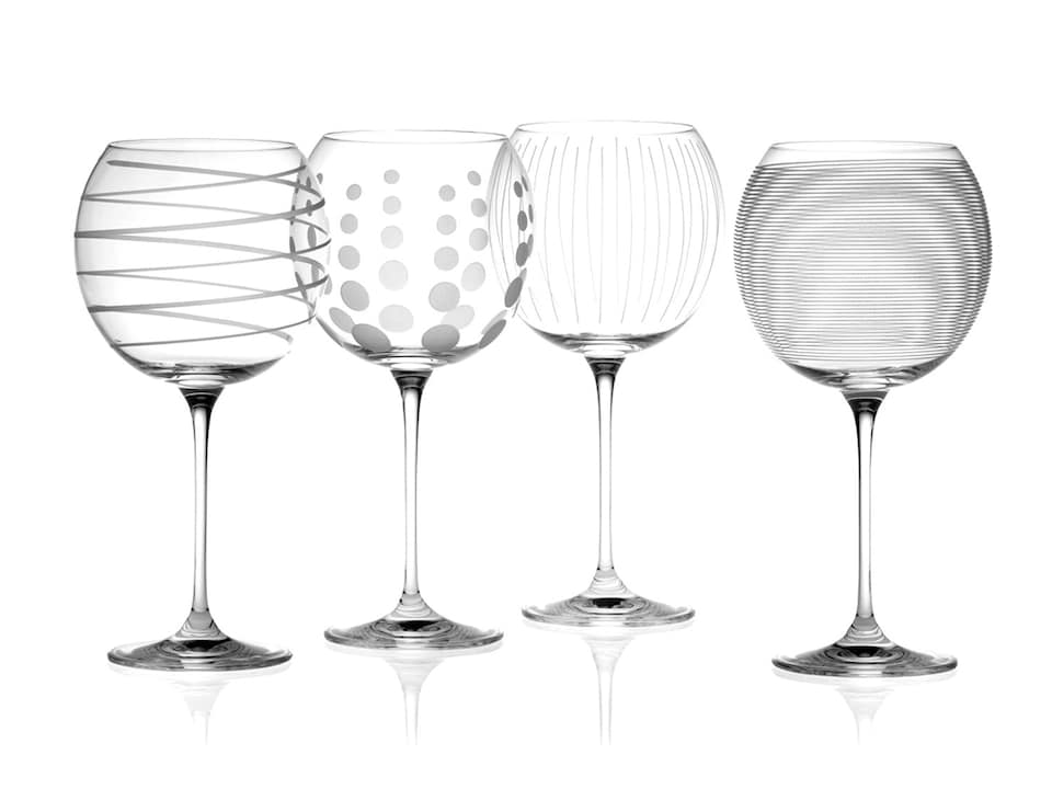 image 1 of Mikasa Gin Glass Set Clear Crystal 724ml Set of 4