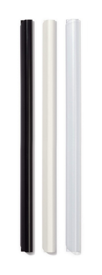 image 1 of Durable SPINE BAR 80 Sheet Binding Bar for Unpunched Docs | 25 Pack | A4 Black