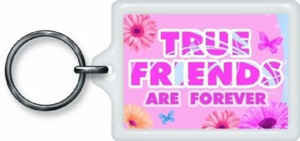 image 1 of True Friends Are Fore Sentimental Keyring - Birthday Christmas Gift