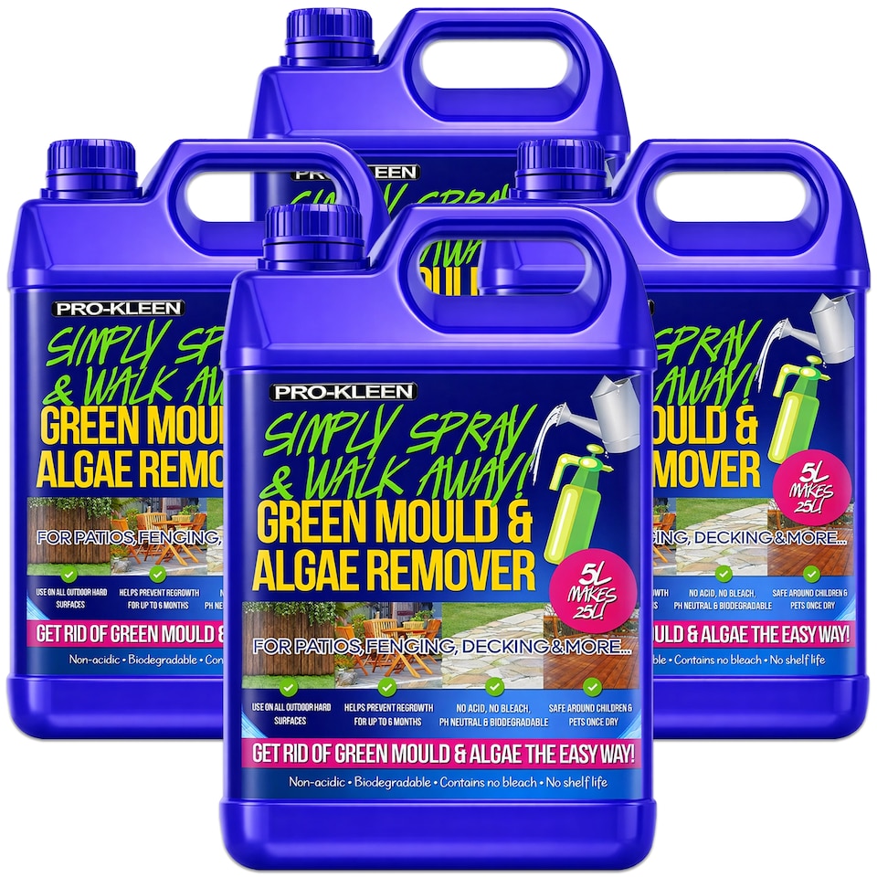 Pro-Kleen Patio Cleaner Simply Spray and Walk Away Green Mould and Algae Killer for Patios, Fencing and Decking 20 Litre