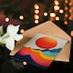 image 4 of Abstract Sea Waves Sunset Sun Oil Woman Her Birthday Card
