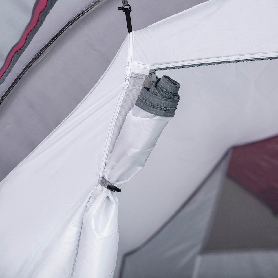 image 1 of Outsunny 3 Man Camping Tent w/ 2 Rooms Porch Vents Rainfly Weather-Resistant