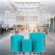 image 3 of Flight Knight 25" 4 Wheel ABS Hard Case Medium Suitcase 100+ Airlines Approved - easyJet, British Airways, Ryanair, Jet2, Emirates & Many More - Check-in | Blue | Aqua/Tan | Medium