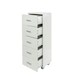 image 3 of Lido, 5 Narrow Chest Of Drawers White