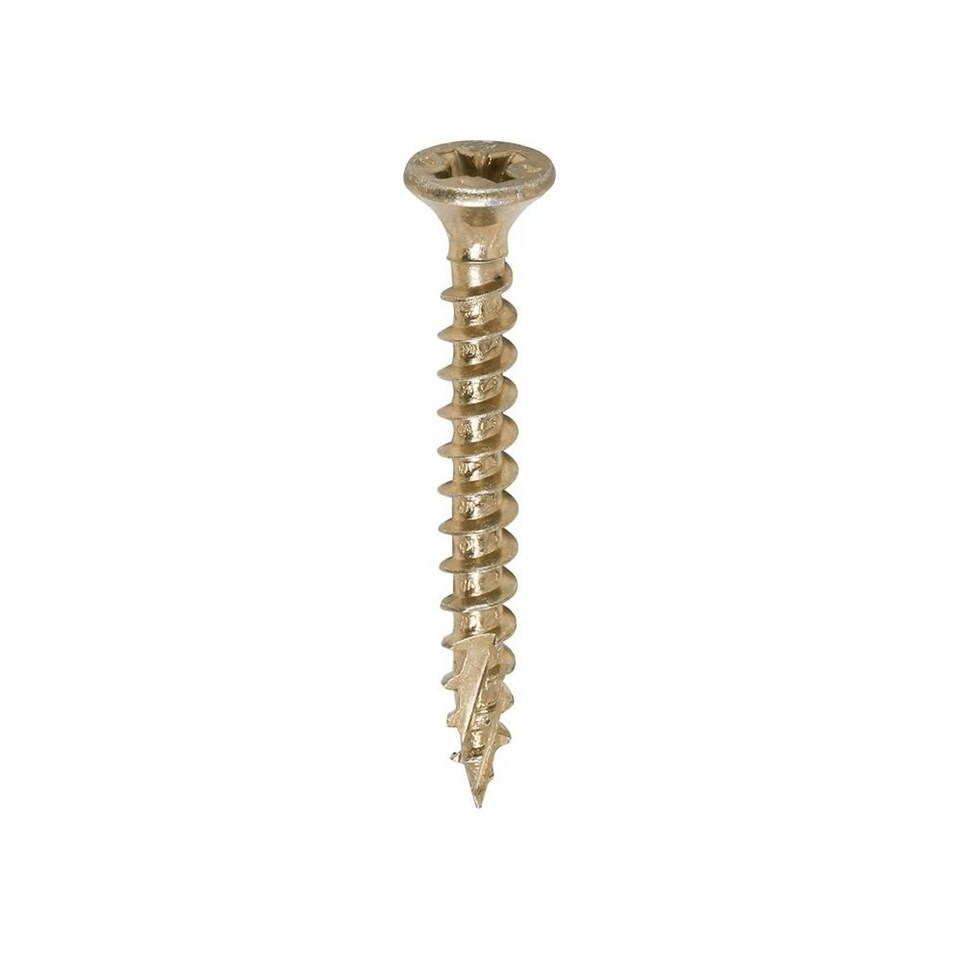 image 1 of Timco - C2 Strong-Fix Multi-Purpose Premium Screws - PZ - Double Countersunk - Yellow (Size 3.5 x 30 - 200 Pieces)