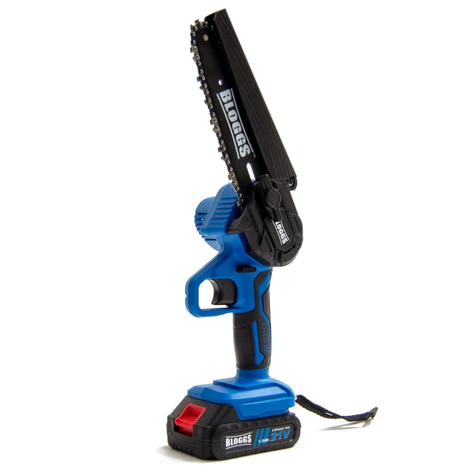 image 1 of Bloggs Cordless Pruning Chainsaw, 21V, One-Handed Branch Trimming, 6-inch Bar Length