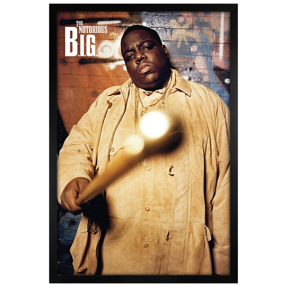 image 1 of Black Wooden Framed  The Notorious B.I.G. (Cane) Maxi Poster