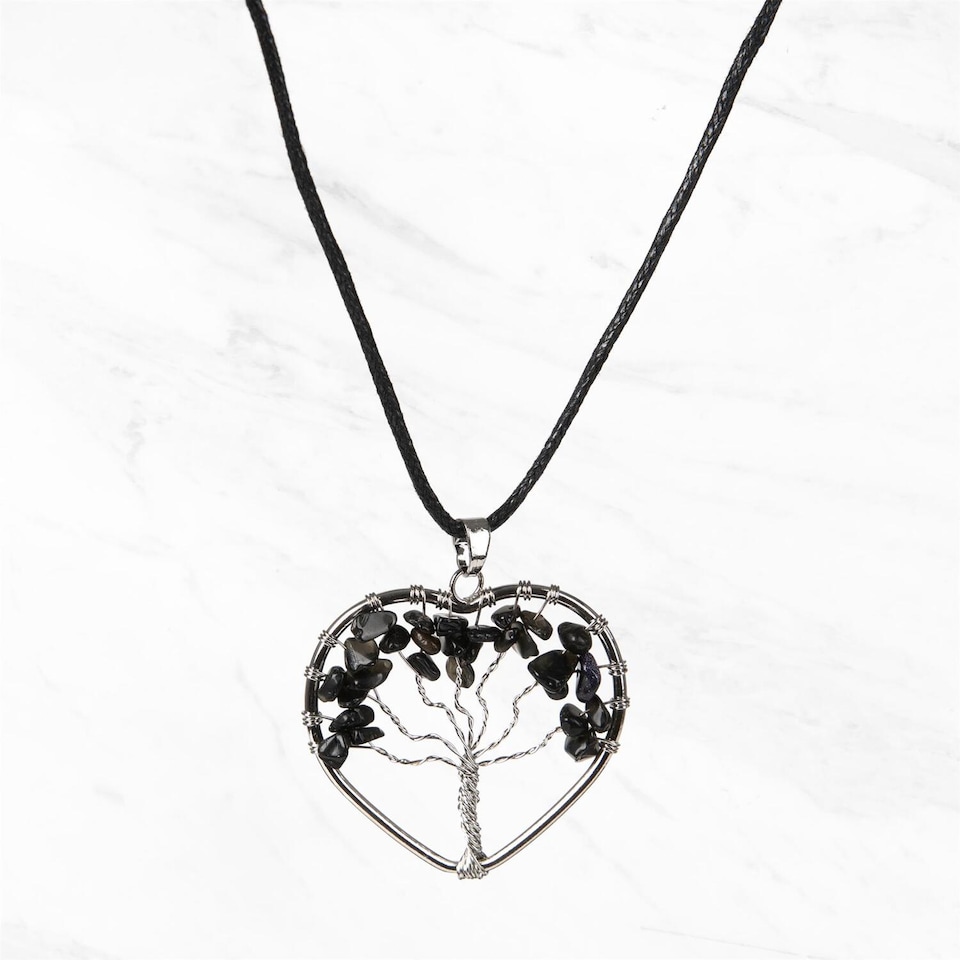 image 1 of Myga Tree Life Pendants - Obsidian