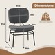 image 2 of COSTWAY Upholstered Accent Chair Reading Chair Grey Grey