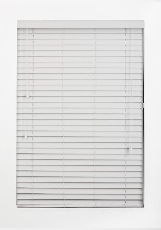 image 1 of Faux Wood Venetian Blind with String (W)190cm x (L)210cm