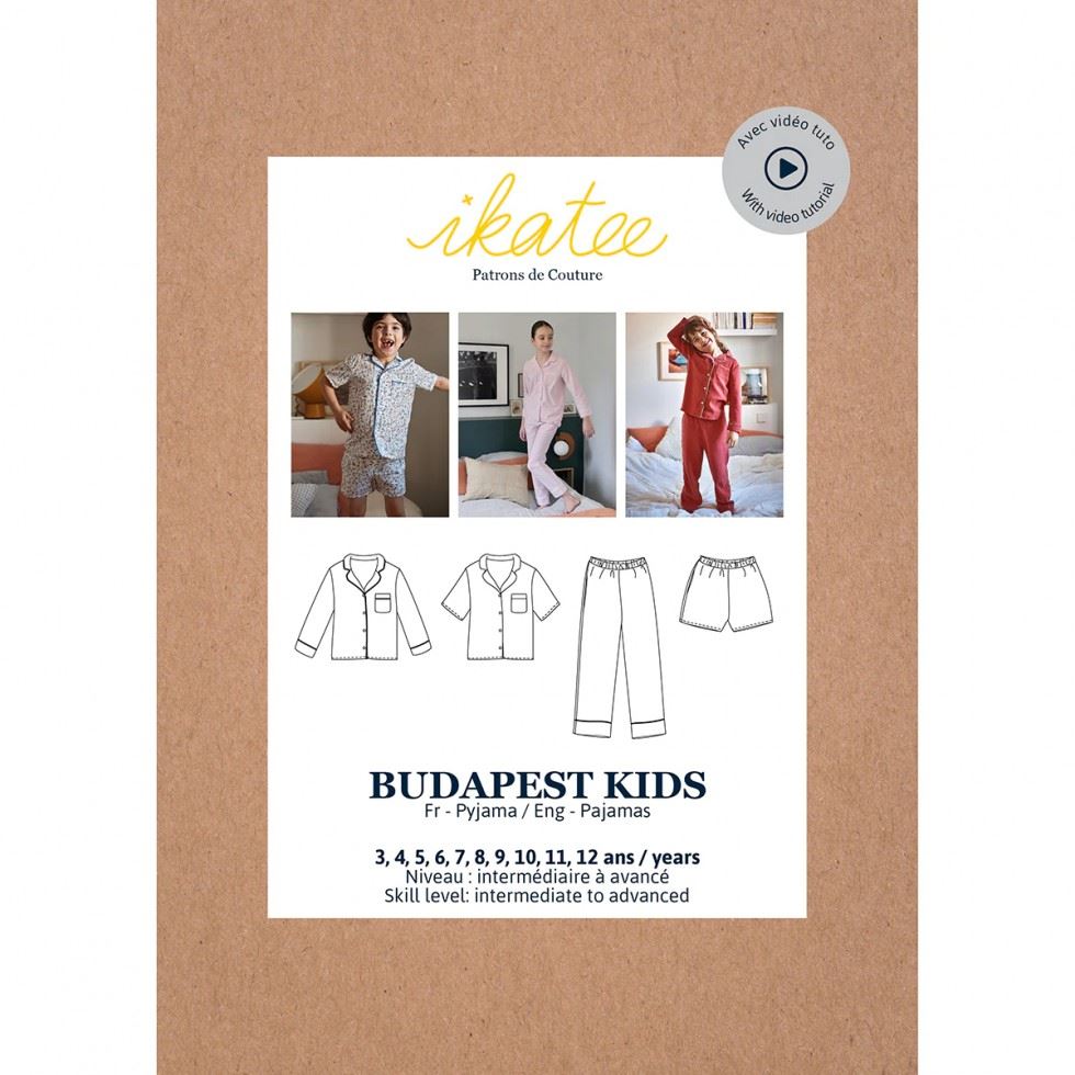Ikatee Sewing Pattern Kids Budapest Pyjamas, Pyjamas for Kids - 3 Years ...