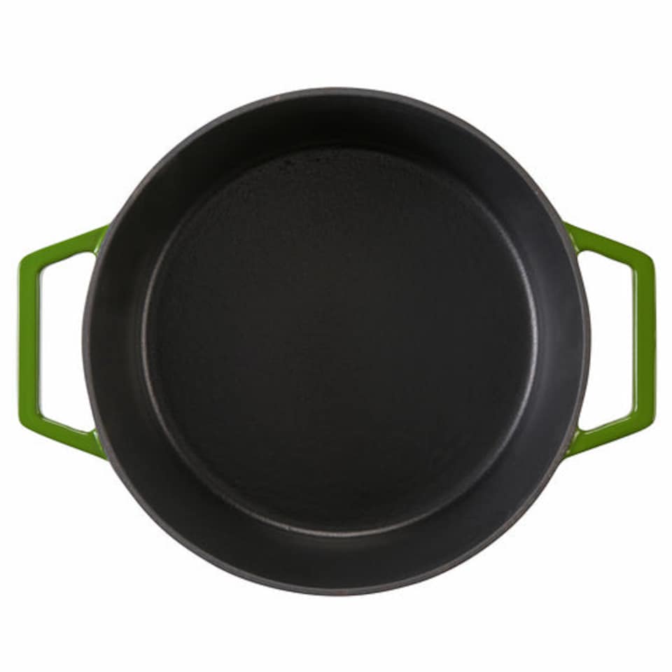 image 1 of Cooks Professional Set of 3 Cast Iron Casserole Dishes 20, 26 & 28cm | Green | Green