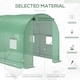 image 3 of Outsunny 3.5 x 2m Walk-In Polytunnel Greenhouse with Roll Up Door Windows Green