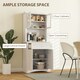 image 3 of HOMCOM Kitchen Cupboard Storage Cabinet with Drawer, Doors and Shelves, White