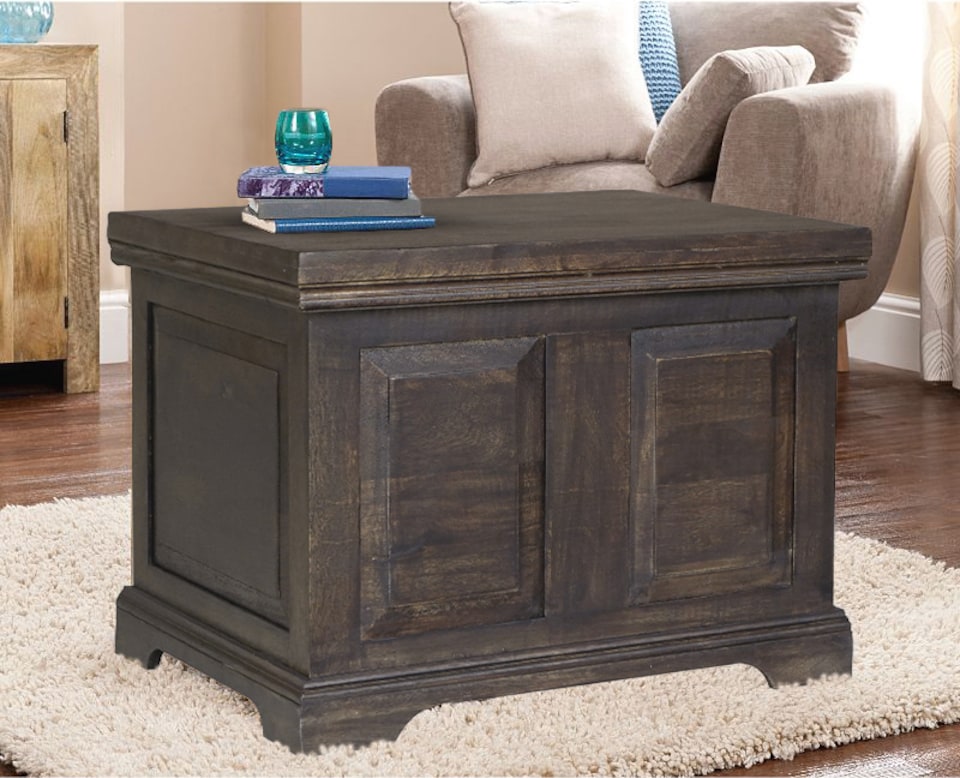 image 1 of Dakota Small Box - Mango Wood - L50 x W60 x H45 cm - Dark Finish