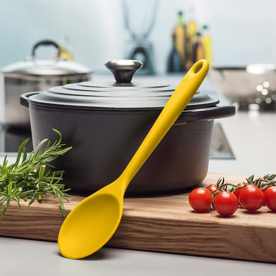 image 1 of Zeal Silicone Cooking Spoon, 28cm, Mustard Yellow