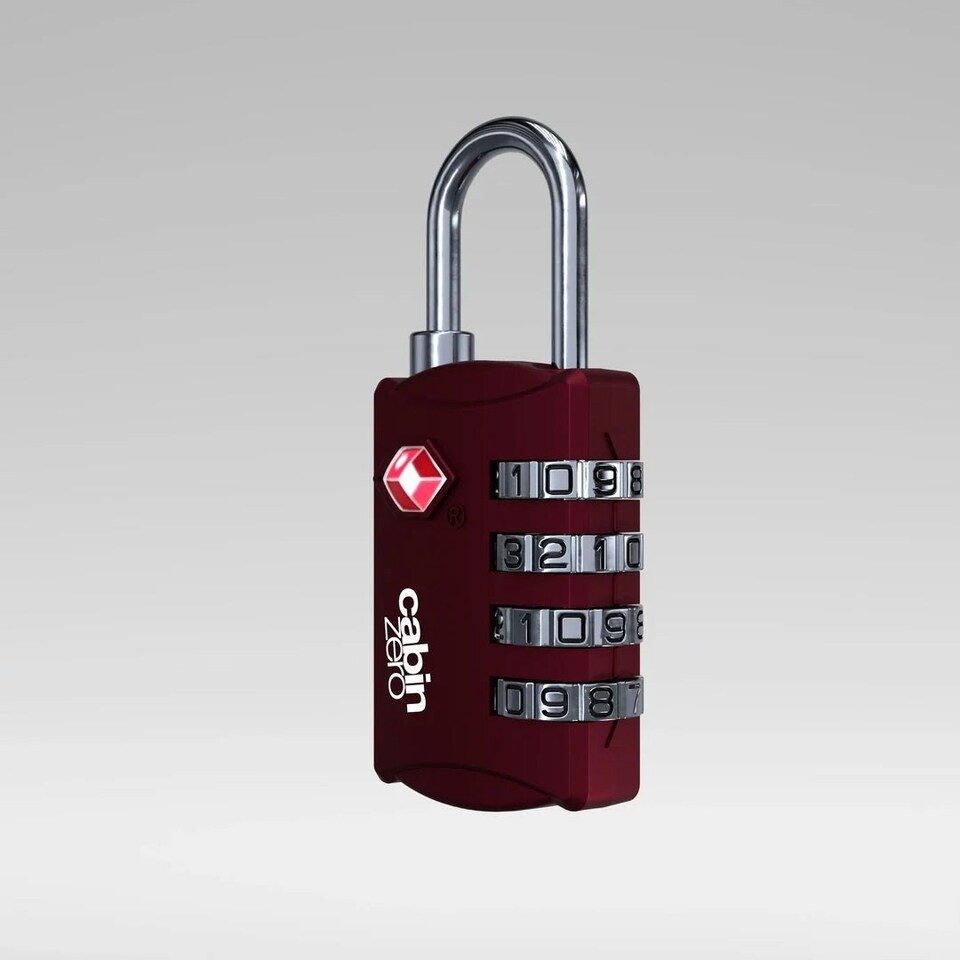 image 1 of Travel TSA Lock - Sangria Red