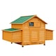 image 1 of PawHut Wooden Chicken Coop, Poultry Cage with Nesting Boxes, Tray, Yellow