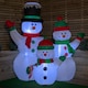 image 2 of 1.5m Light up Christmas Inflatable Snowman Family with 12 White LEDs