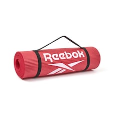 Reebok 10mm NBR Training Mat with Carry Strap, Ridged Non-Slip Surface, 183 x 61 cm. | Multi | Red | 61 cmx16 cmx16 cm