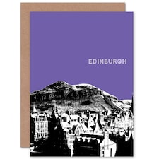 Arthur's Seat Edinburgh Scottish Landmark Purple Scottish Card