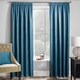 image 2 of Enhanced Living Matrix Teal 90 x 90 inch (229x229cm) Tape Top Thermal Noise reducing Dim Out Curtains (PAIR)