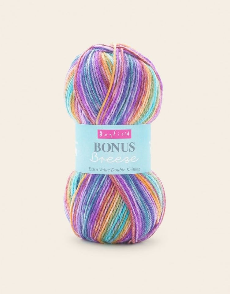 Multicoloured Hayfield Multicoloured Bonus Breeze DK Yarn (Value Pack 10 x 100g Balls ...