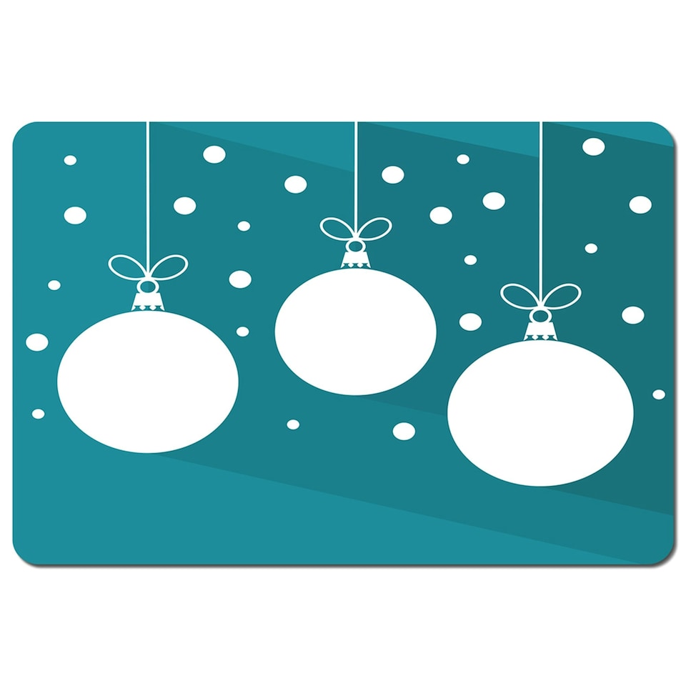 Green christmas baubles (placemat)