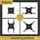 image 3 of Futura Universal TV Wall Mount Bracket for 13-43 Inch TVs Tilt Swivel and 90 Rotation
