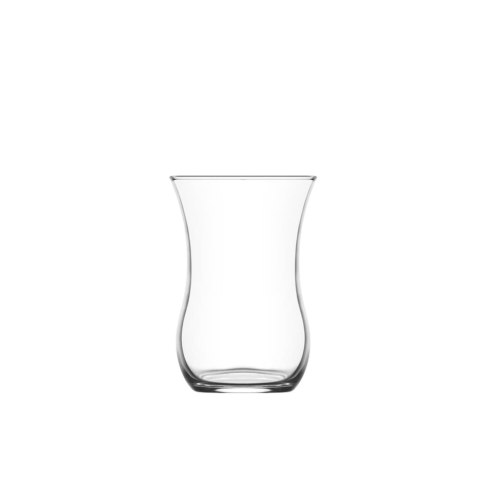 image 1 of LAV 12 Piece Klasik Turkish Tea Glasses & Saucers Set - 115ml - Clear
