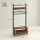 image 7 of HOMCOM Industrial Hall Tree Coat Rack Stand with Shoe Cabinet Brown | Black | 80W x 30D x 180H cm