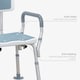 image 3 of HOMCOM EVA Padded Shower Chair for the Elderly and Disabled, Height Adjustable Shower Stool with Back and Arms, 4 Suction Foot Pads, Light Blue