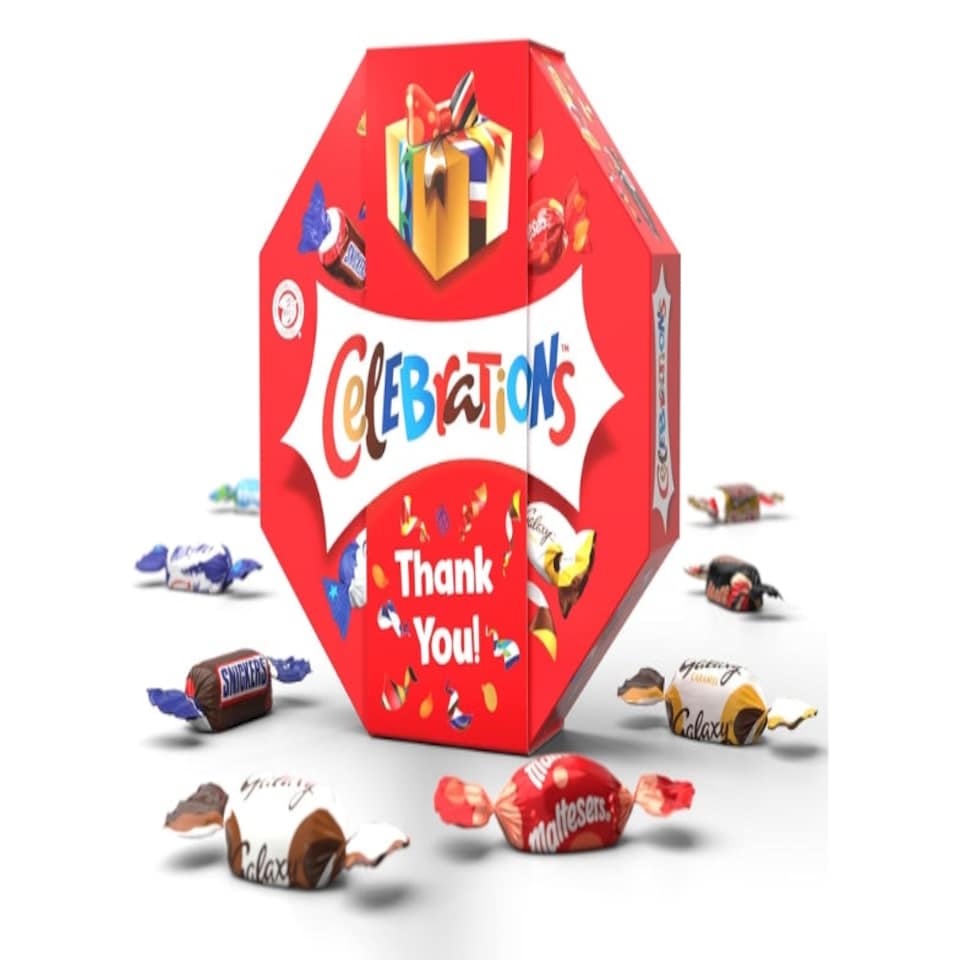 image 1 of Celebrations Centrepiece 385g Chocolate Gift with Thank You sleeve