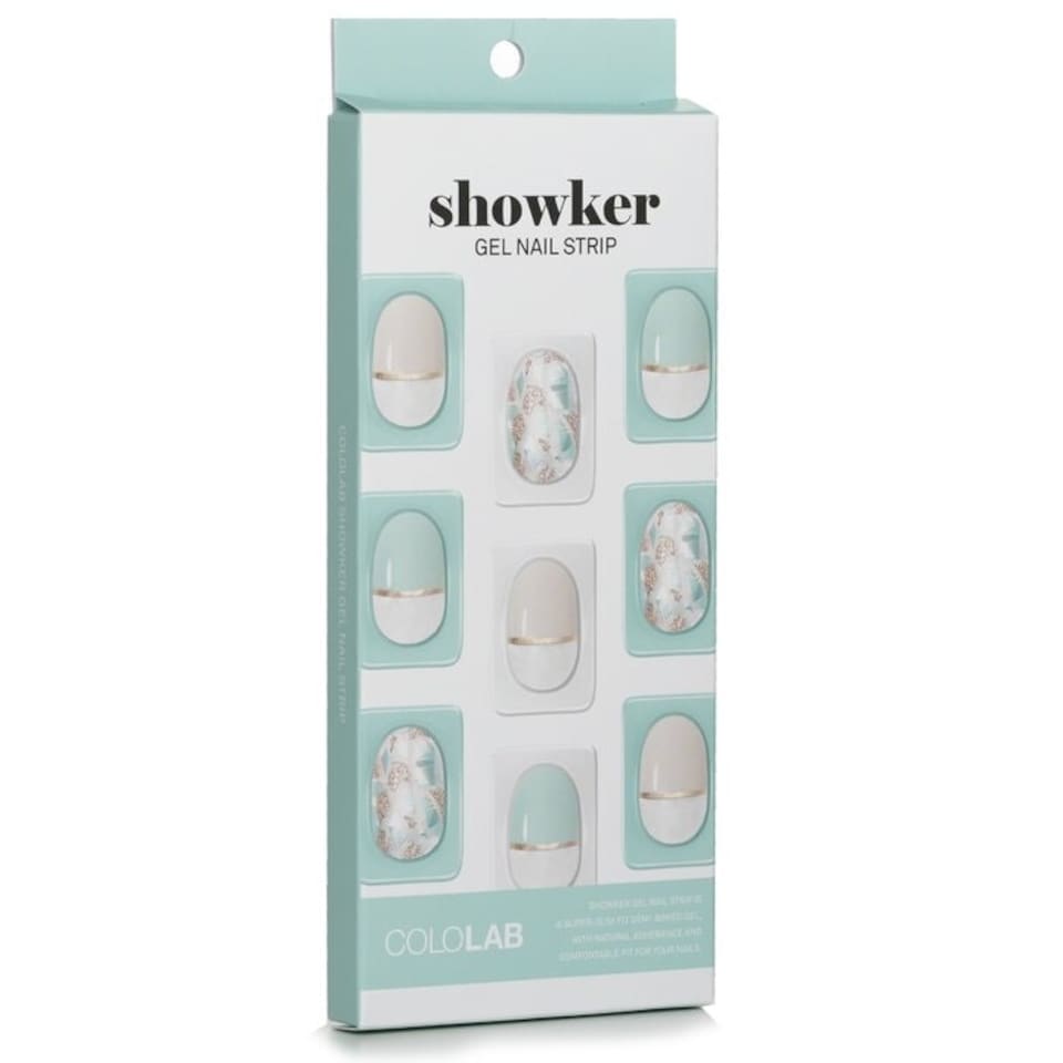 image 1 of Showker Gel Nail Strip # Csa701 Jewel Shooting Mint - 1pcs
