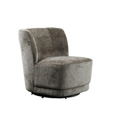 Camarillo Swivel Base Fabric Accent Chair - Dark Grey