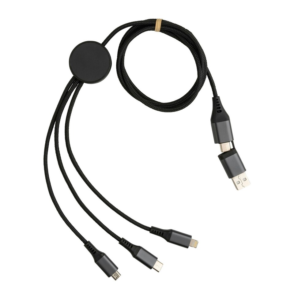 image 1 of XD Xclusive Terra Recycled 6-In-1 Cable - Grey - One Size