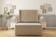 image 1 of Sloomy Hargrave Almond Coniston Bed Frame With Mattress With 50"  Upholstered Wingback Headboard 4' Small Double