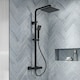 image 9 of Balterley Empire Square Thermostatic Shower Kit with Fixed Head and Adjustable Handset | Black | Matt Black | 1