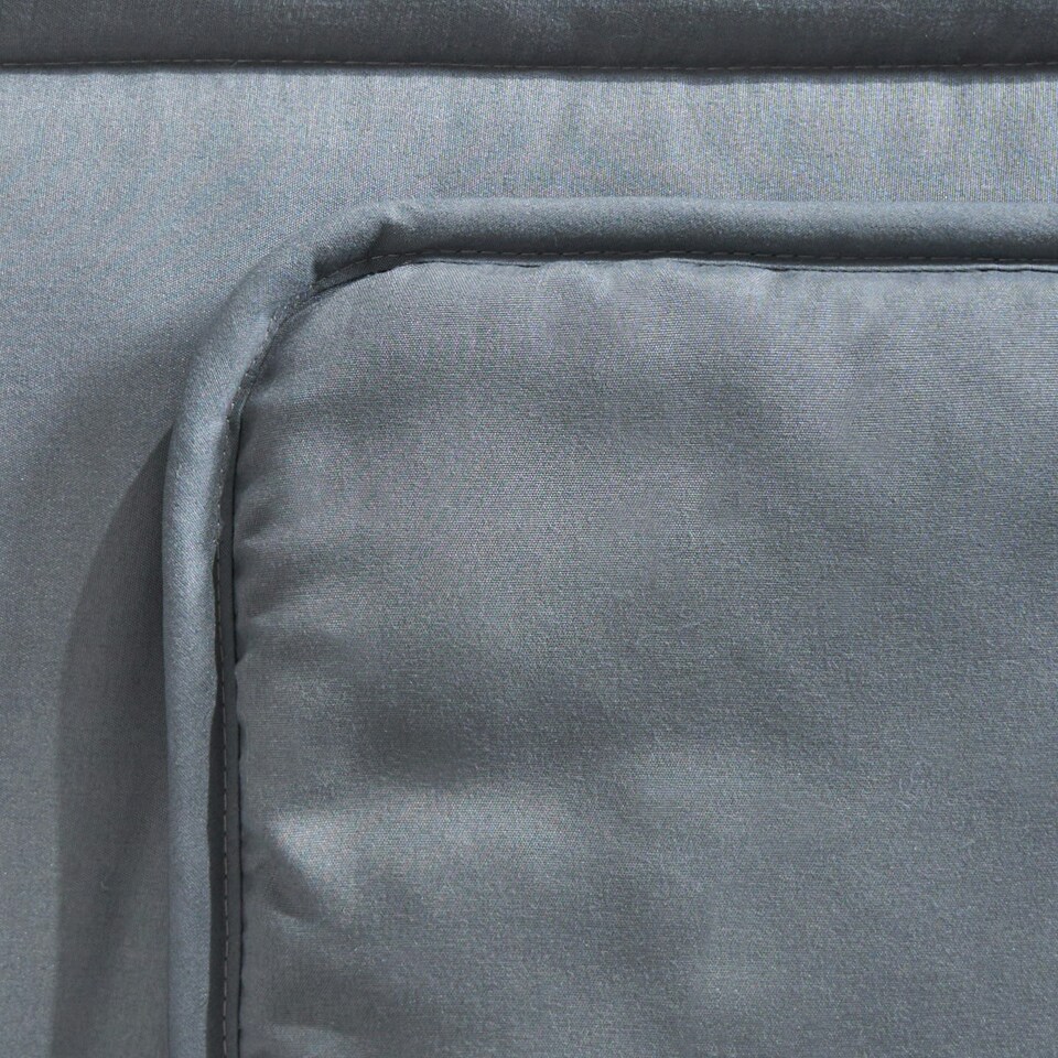 image 1 of OHS Reversible Coverless 10.5 Tog Soft Plush All Year Round Duvet Cover and Pillowcase Bedding Set Grey | Double