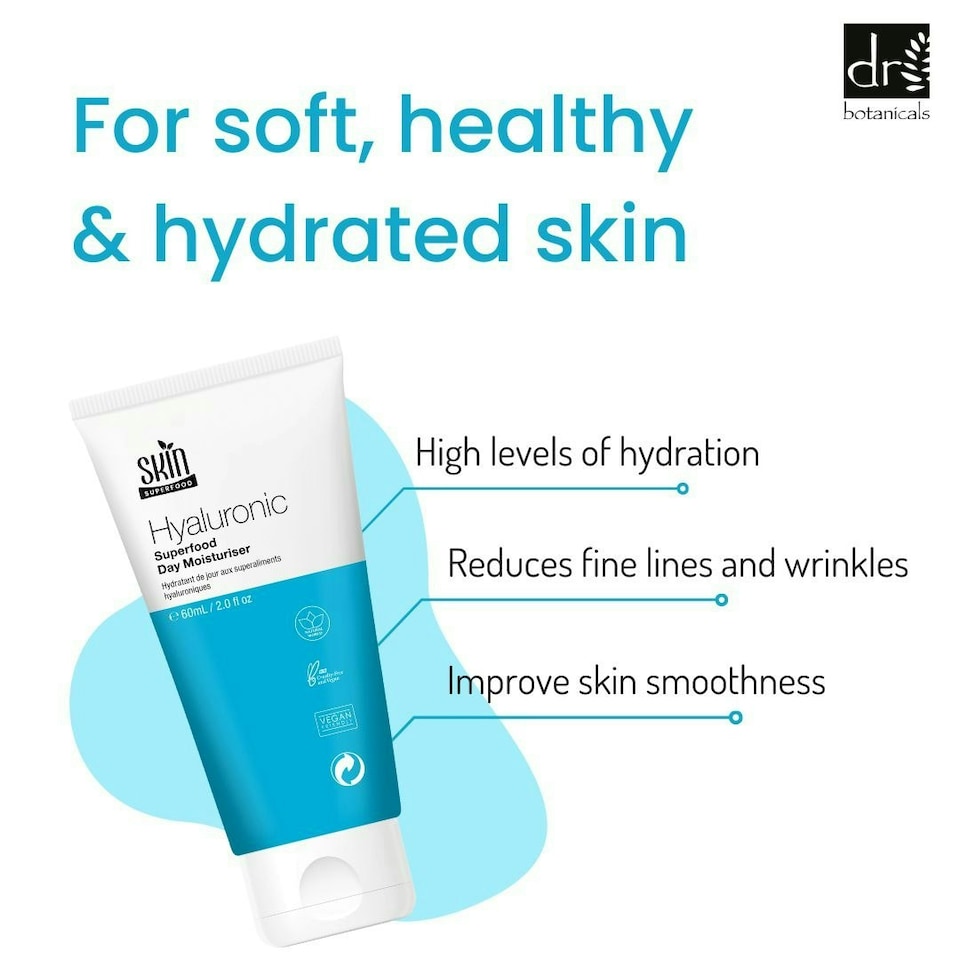 image 1 of Skin Superfood Hyaluronic Superfood Day Moisturiser 60ml Twin Value Savings Pack