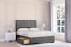 image 2 of Sloomy Highbury Steel Plush Divan Bed Base 2 Drawers Foot-End With 26 Inch Strutted Headboard | Grey | Steel | Small Double | 1