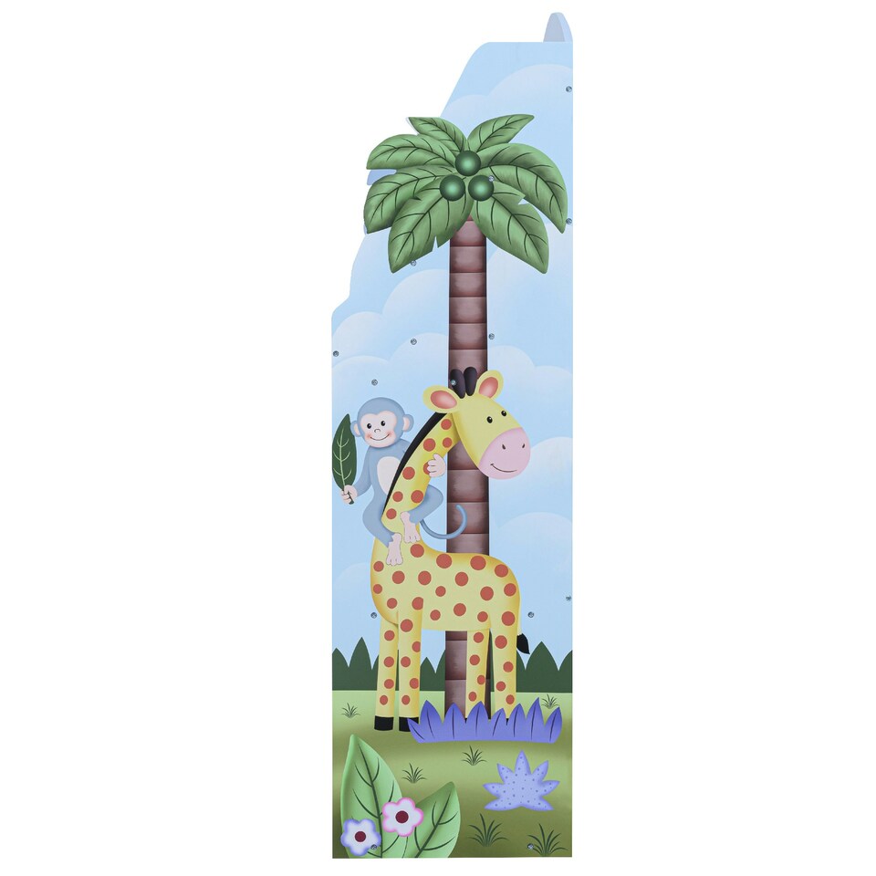 image 1 of Teamson Kids Sunny Safari Kids 3-Tier Wooden Bookshelf with Storage, Multicolor