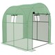 image 1 of Outsunny 1.8 x 1.8 x 2m Polytunnel Greenhouse with Doors and Mesh Windows