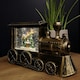 image 3 of 29cm Gold Water Spinner Christmas Train and with Santa Scene Decoration