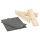 image 9 of 2-Tier Slate and Wood Snack Display Stand