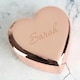 image 5 of Personalised Name Only Rose Gold Heart Trinket Box